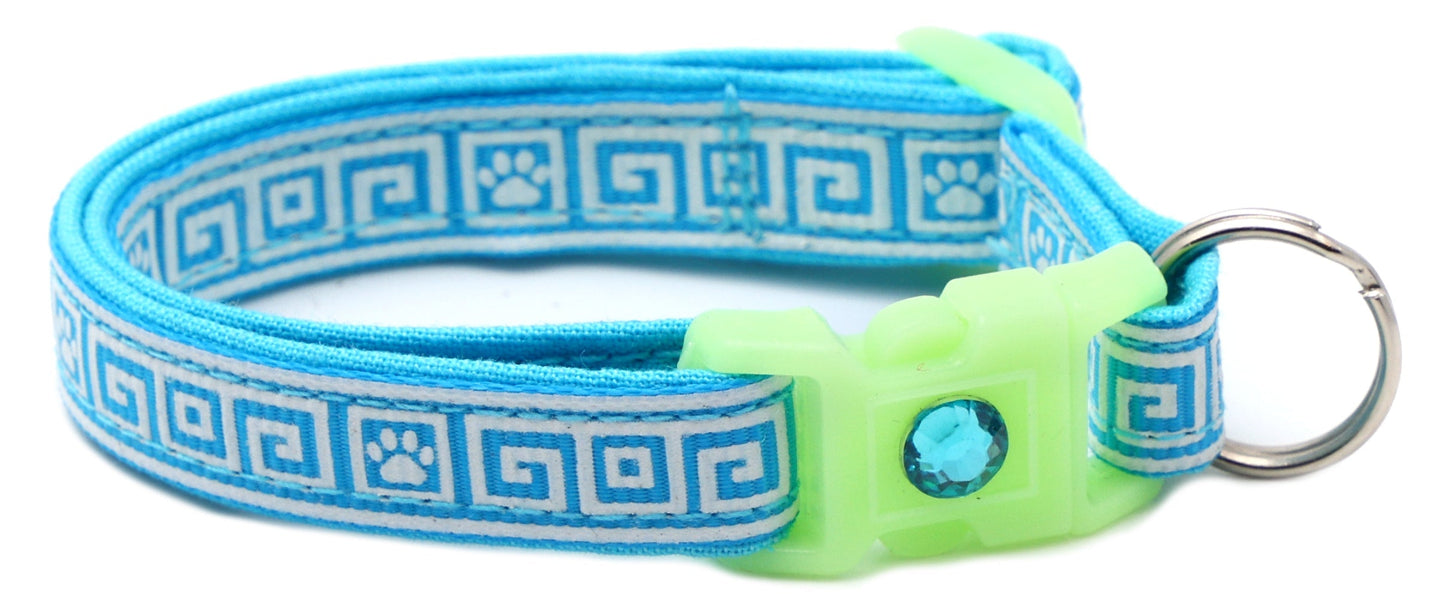 Greek Key Breakaway Cat Collar Pugs2Persians