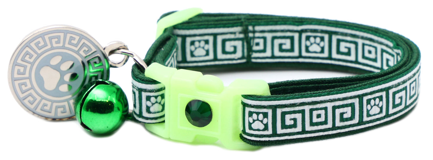 Greek Key Breakaway Cat Collar Pugs2Persians