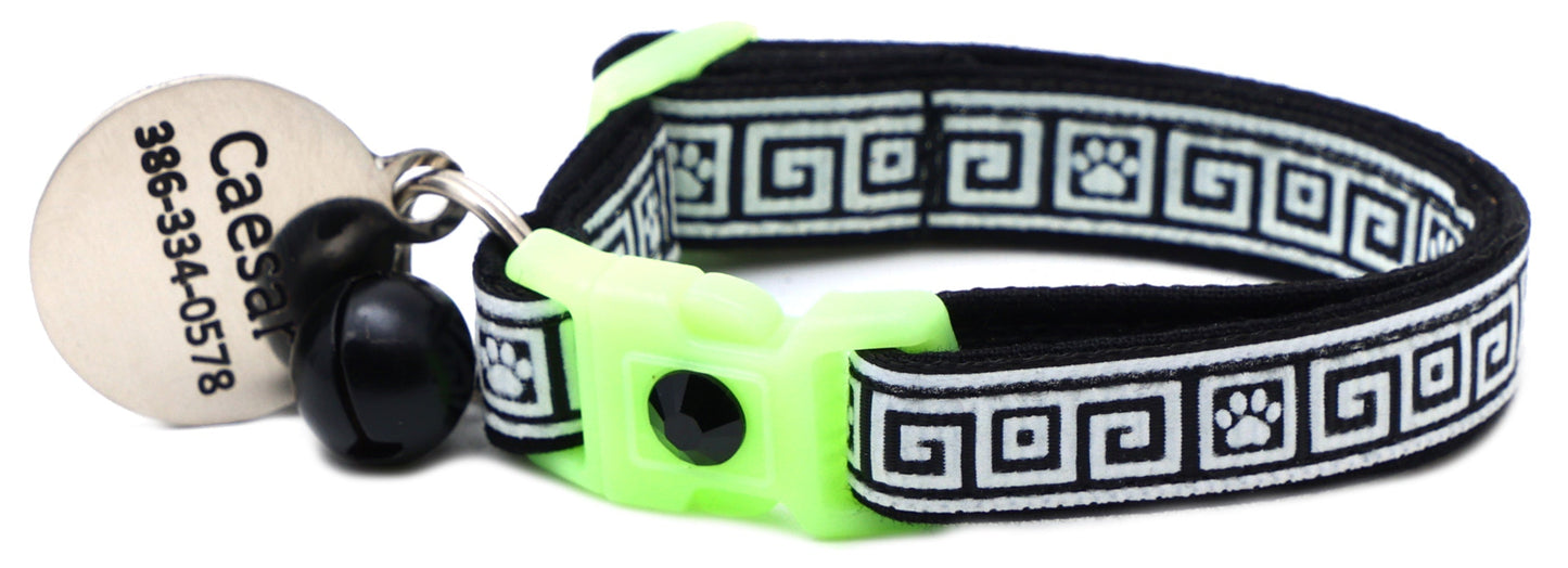 Greek Key Breakaway Cat Collar Pugs2Persians