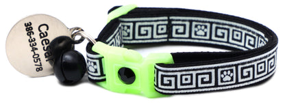 Greek Key Breakaway Cat Collar Pugs2Persians