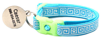 Greek Key Breakaway Cat Collar Pugs2Persians