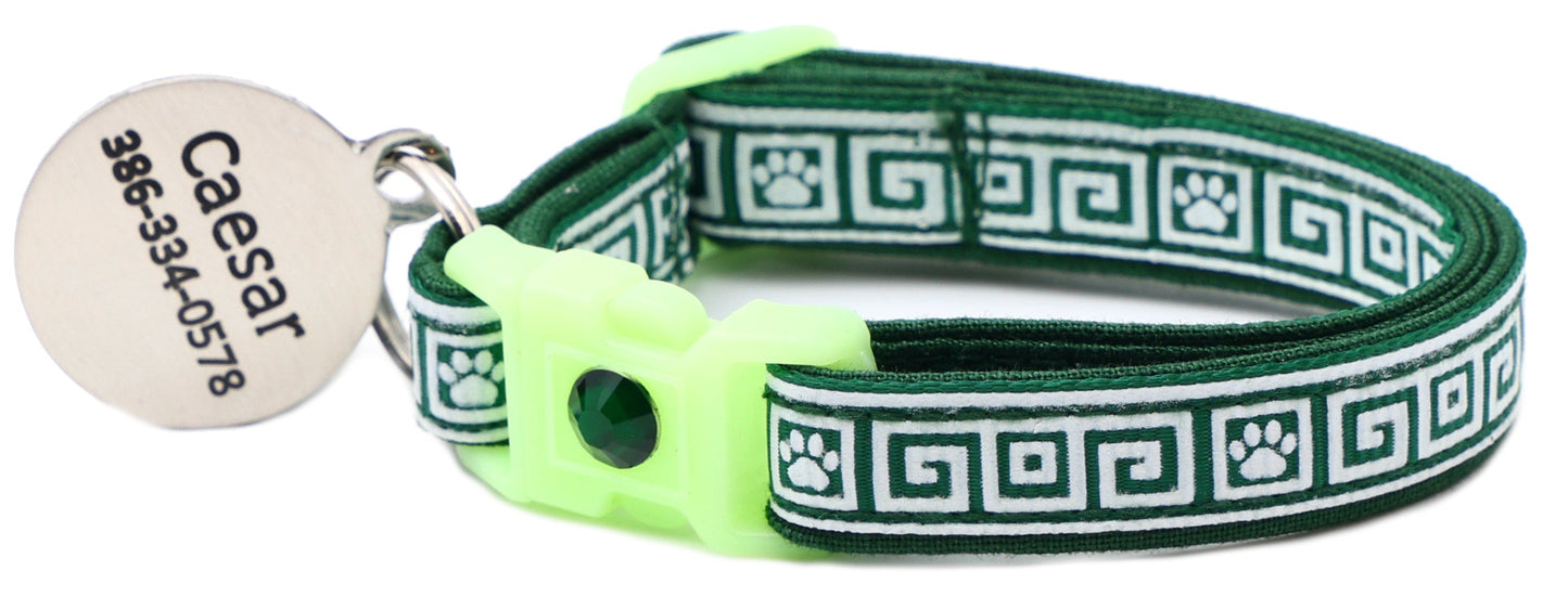 Greek Key Breakaway Cat Collar Pugs2Persians