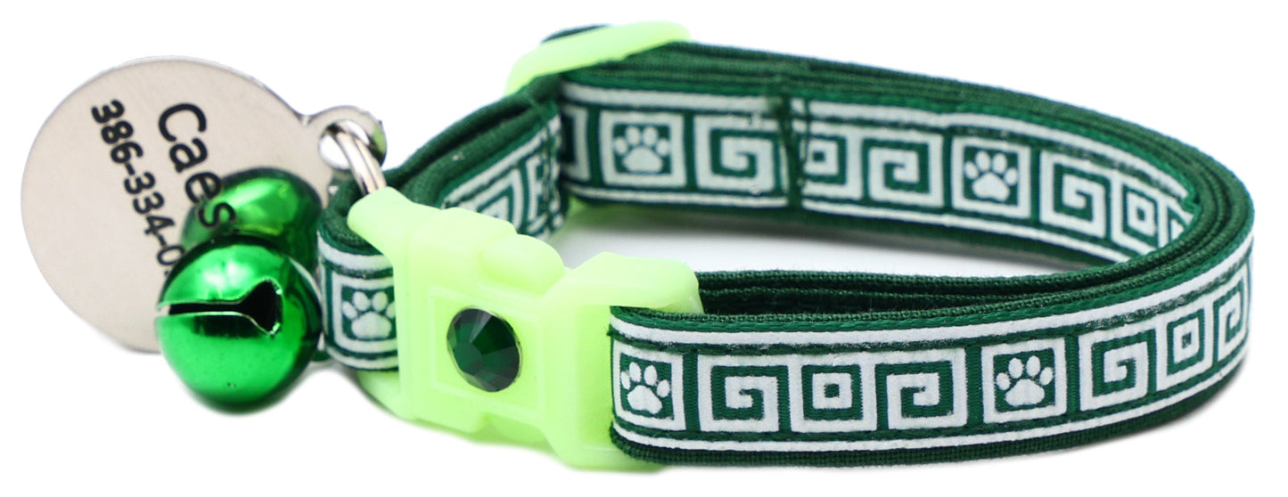 Greek Key Breakaway Cat Collar Pugs2Persians