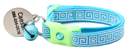 Greek Key Breakaway Cat Collar Pugs2Persians