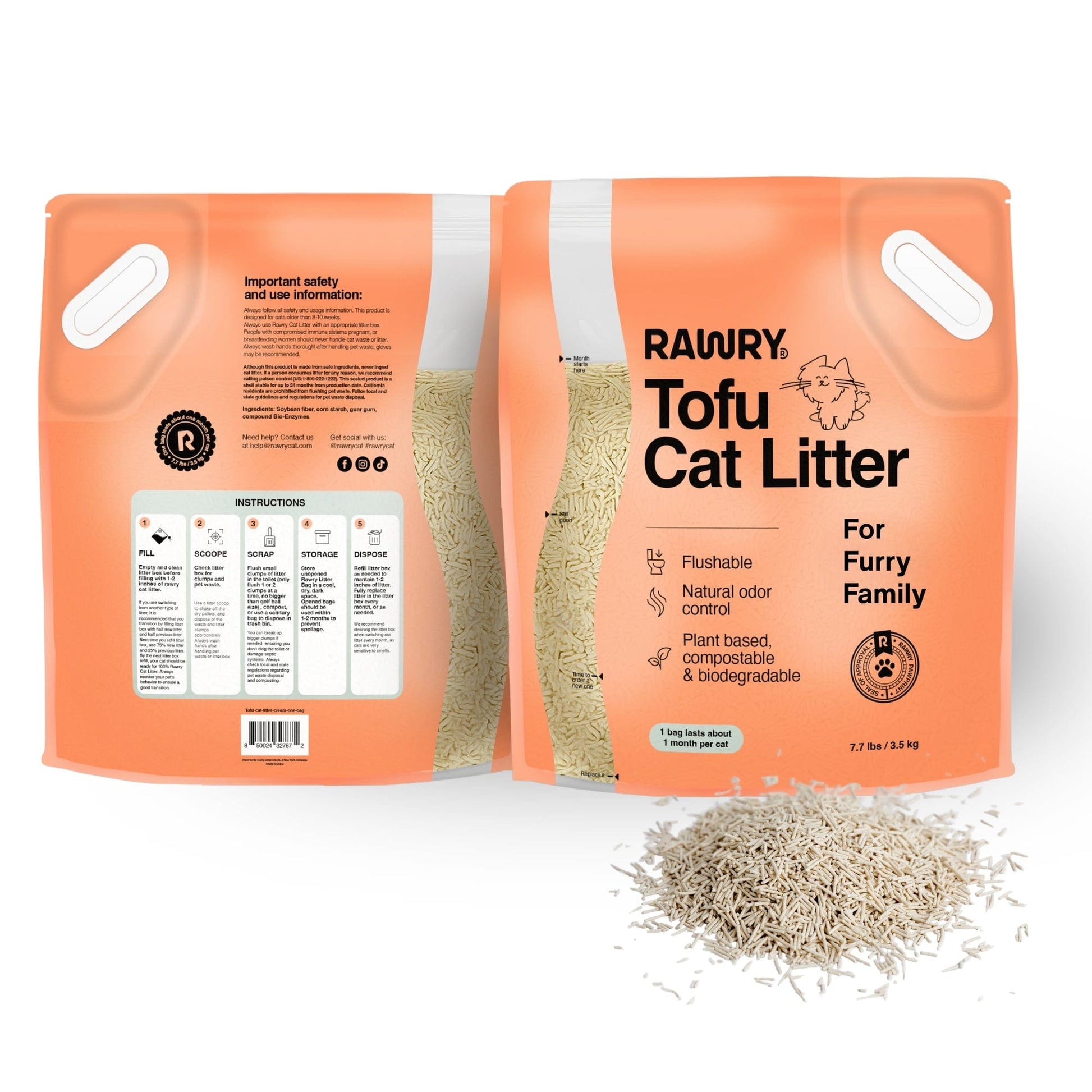 Rawry Tofu Cat Litter 7.7lb