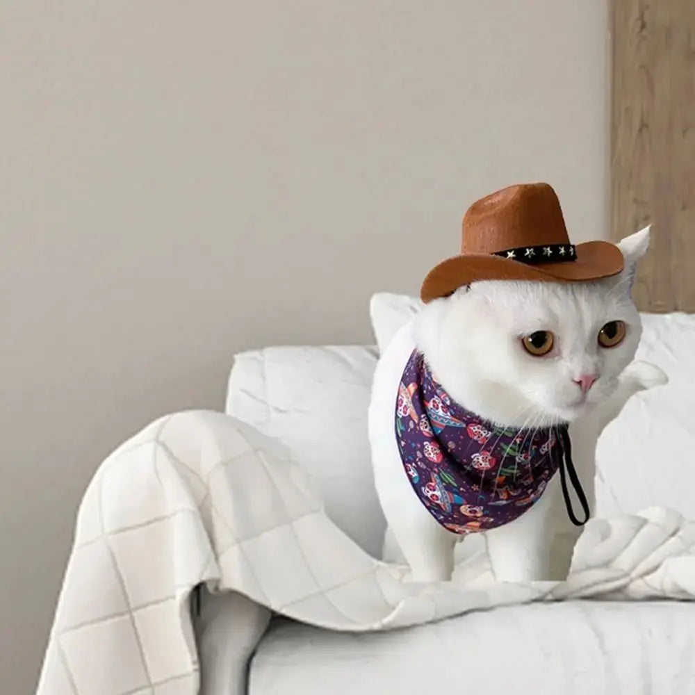 Adjustable Funny Pet Dog Hat Outdoor Summer Pet Accessories Dogs Cats Headwear Cowboy Hats Dog Cat Cosy Home Furnishings Store