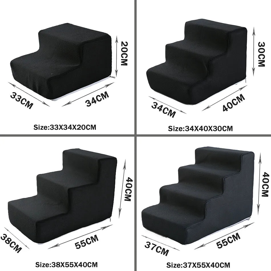 Pet Stairs Toys Cat Dog Ladder 2 3 4 Step Stairs for Dogs Puppy Ramp Detachable Sponge Pet Ladder Accessories WAITO-pets Store