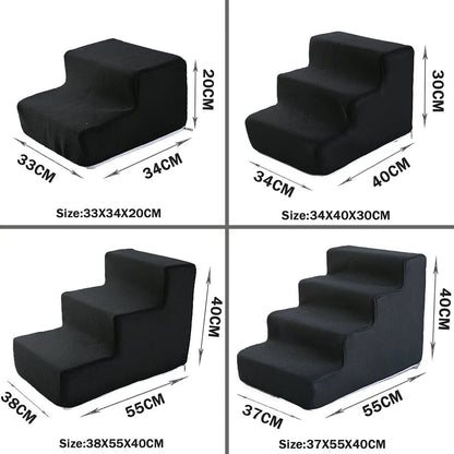 Pet Stairs Toys Cat Dog Ladder 2 3 4 Step Stairs for Dogs Puppy Ramp Detachable Sponge Pet Ladder Accessories WAITO-pets Store