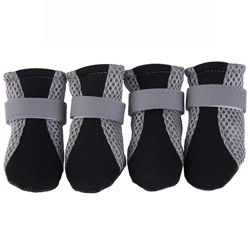 Pet Dog Shoes Breathable Waterproof Outdoor Walking Net Soft Summer Pet Shoes Night Safe Reflective Boots for Small Medium Dogs Cloud house Store