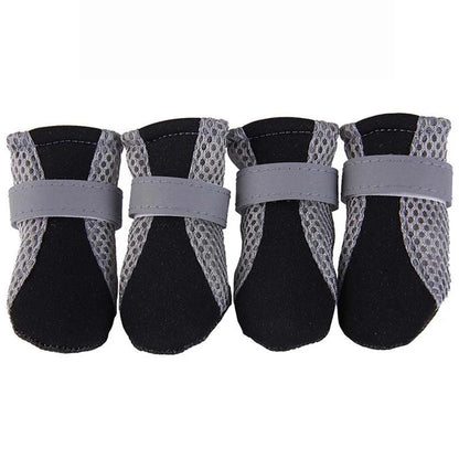 Pet Dog Shoes Breathable Waterproof Outdoor Walking Net Soft Summer Pet Shoes Night Safe Reflective Boots for Small Medium Dogs Cloud house Store