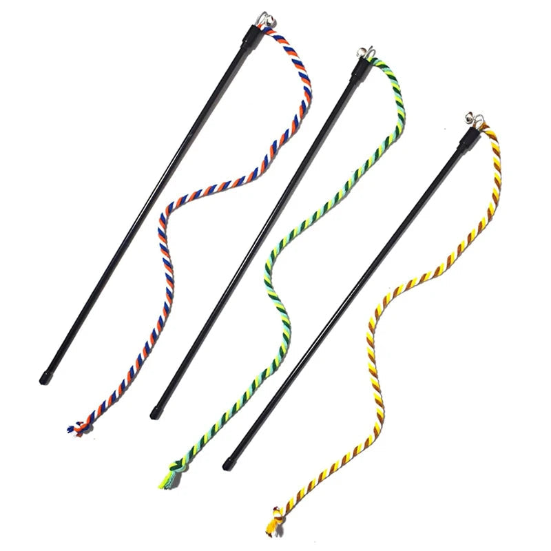 Cat Toy Interactive Teasing Rod with Rope for Cats to Chew and Chase Kitten Teaser Toy Pet Cats Wand Toys Stick Toy TAOZI Dropshipping Service Store