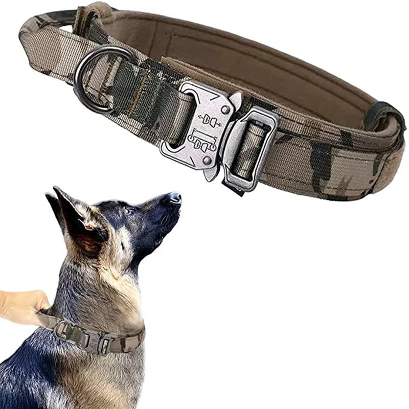 Durable Tactical Dog Collar Leash Set Adjustable Military Pet Collar Leash Medium Large Dog German Shepherd Training Accessories Shop1103887912 Store