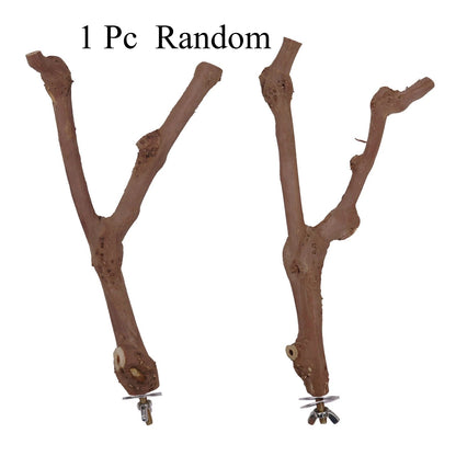 Pet Standing Stick Wild Grape Wood Pole Parrot Cockatiel Parakeet Station Board Bite Claw Grinding Toy Bird Cage Accessories Idestake Official Store