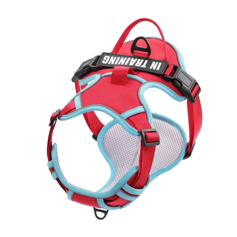 Nylon Adjustable Dog Harness Personalized Dog Harness Vest Reflective Breathable Pet Harness Leash For Small Medium Large Dogs - My Pet Store