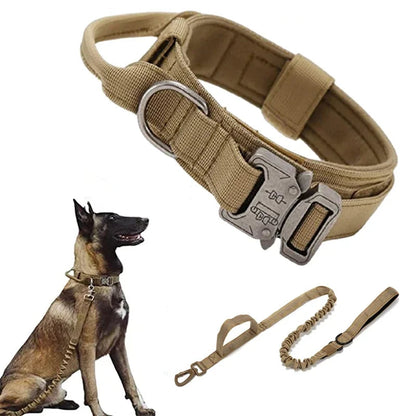 Durable Tactical Dog Collar Leash Set Adjustable Military Pet Collar Leash Medium Large Dog German Shepherd Training Accessories Shop1103887912 Store