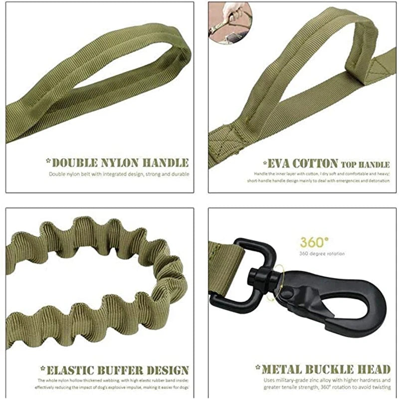 Durable Tactical Dog Collar Leash Set Adjustable Military Pet Collar Leash Medium Large Dog German Shepherd Training Accessories Shop1103887912 Store