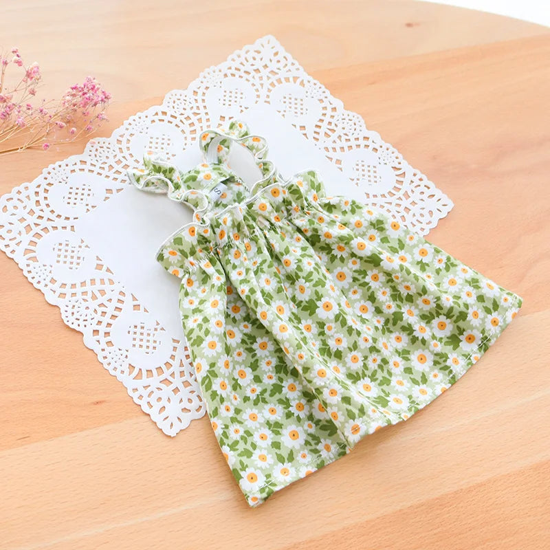 Summer Cotton Sphynx Cat Suspender Skirt Love Flower Pet Princess Dresses for Cats Gotas Katten Kedi Dog Dress mascotas Clothes XWangPet Store