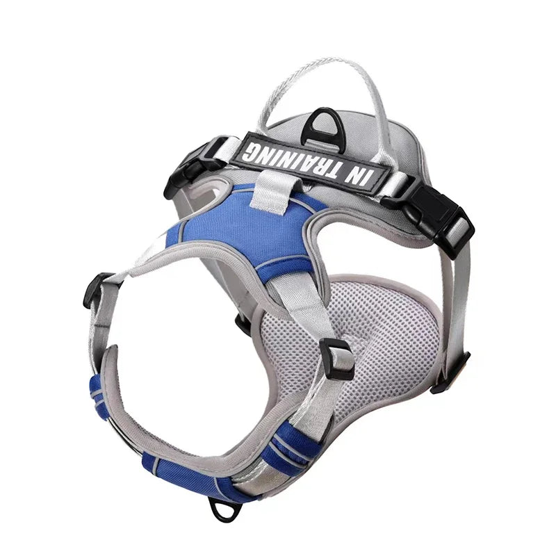 Nylon Adjustable Dog Harness Personalized Dog Harness Vest Reflective Breathable Pet Harness Leash For Small Medium Large Dogs KOMMILIFE Official Store