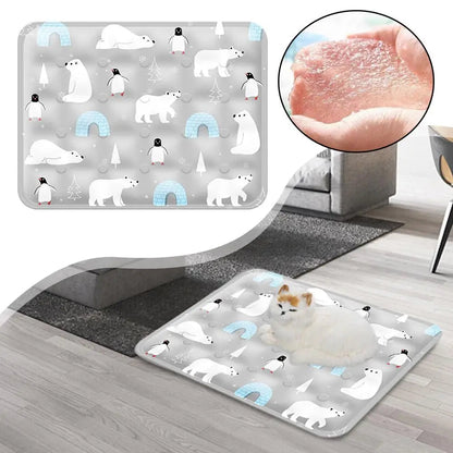 Summer Pet Cooling Pad Ice Crystal Gel Cool Down Cat To Dog Pet Grasp Bed Resistance Collapsible Rectangle Pad Accessories Love Life Home 2023 Store