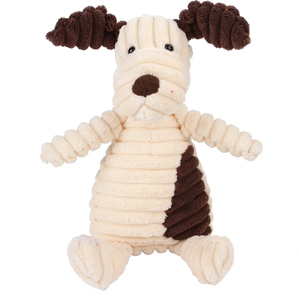 Pet Dog Molar Toy Vent Training Corduroy Monkey Pig Voice Plush Toy Dog Tooth Cleaning Supplie Dog Toys for Large Dogs Bobit Store