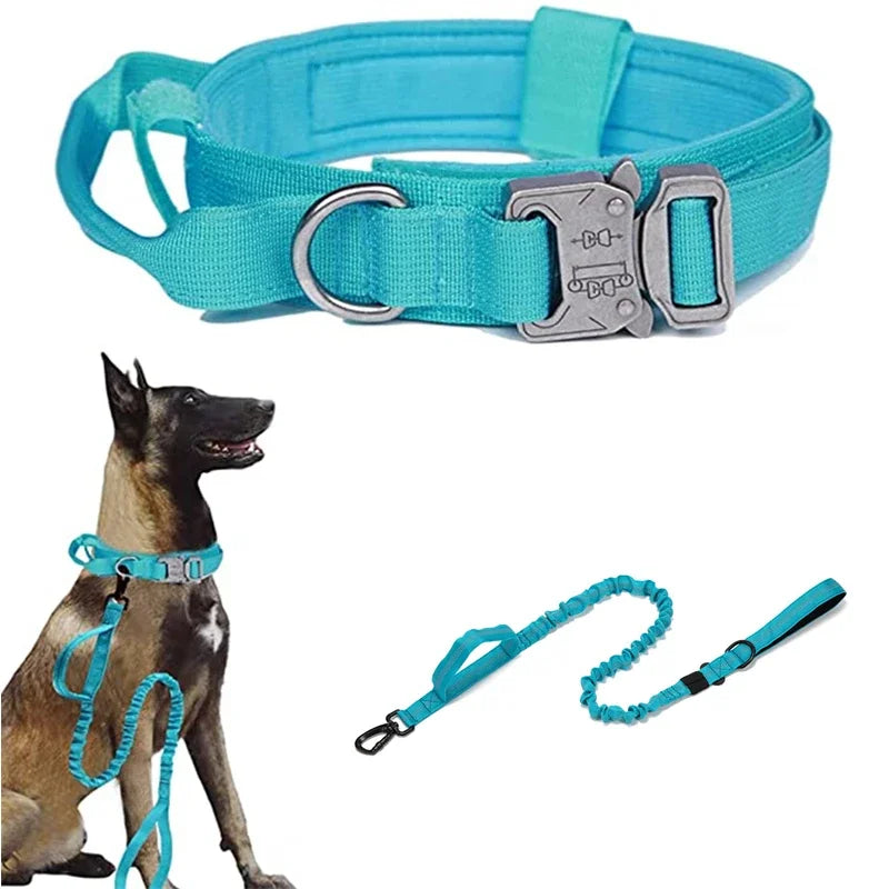 Durable Tactical Dog Collar Leash Set Adjustable Military Pet Collar Leash Medium Large Dog German Shepherd Training Accessories Shop1103887912 Store