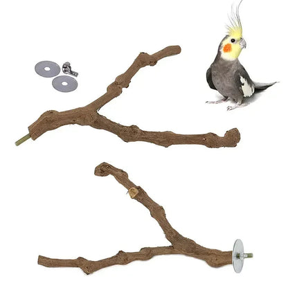 Pet Standing Stick Wild Grape Wood Pole Parrot Cockatiel Parakeet Station Board Bite Claw Grinding Toy Bird Cage Accessories Idestake Official Store