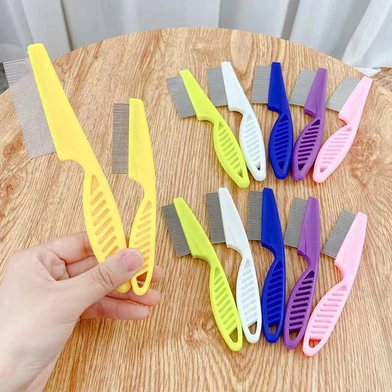 1/2pc Pet Hair Shedding Comb Stainless Steel Flea Comb for Cat Dog Pet Comfort Flea Hair Grooming Comb Dog Brush Grooming Tools Hi Pet Store