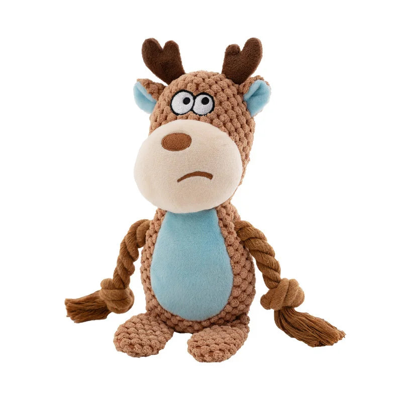 Stuffed Raw Small Joint Dog Plush Chew Toy Indestructible Bite Resistant Sound Puppy Squeaker Dogs Rattle For Pet Toys Supplies YUANTENG Crafts Factory Store