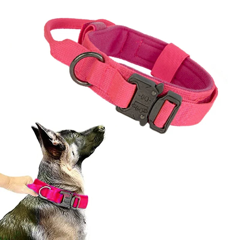 Durable Tactical Dog Collar Leash Set Adjustable Military Pet Collar Leash Medium Large Dog German Shepherd Training Accessories Shop1103887912 Store