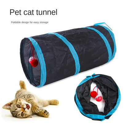 Cat Tunnel Foldable  Pet Supplies Cat S T Y Pass Play Tunnel Cat Toy Breathable Drill Barrel for Indoor loud paper Tina Home Life Store