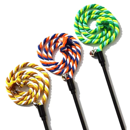 Cat Toy Interactive Teasing Rod with Rope for Cats to Chew and Chase Kitten Teaser Toy Pet Cats Wand Toys Stick Toy TAOZI Dropshipping Service Store