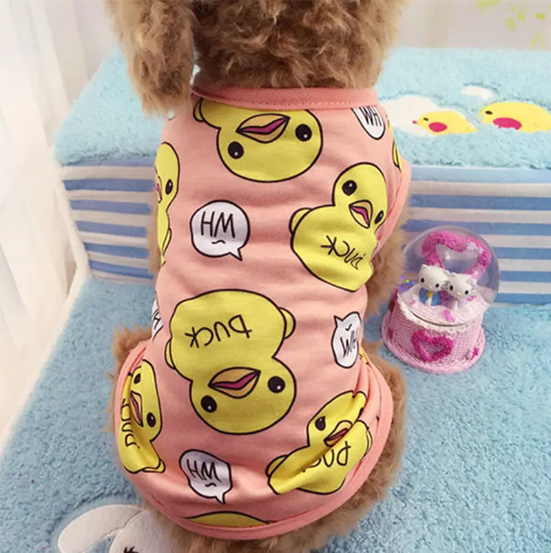 Cute Dog Clothes Soft Puppy Pajamas Outfits Pet Clothing for Small Dogs tshirts Spring Summer Yorkies Chihuahua Clothes 12c30 doagk Official Store