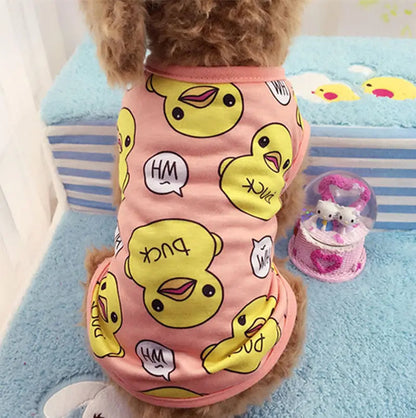 Cute Dog Clothes Soft Puppy Pajamas Outfits Pet Clothing for Small Dogs tshirts Spring Summer Yorkies Chihuahua Clothes 12c30 doagk Official Store