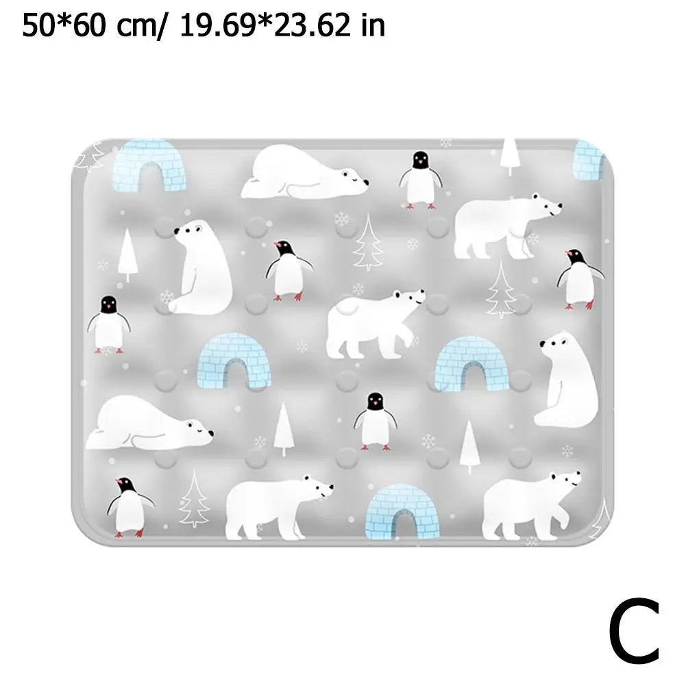 Summer Pet Cooling Pad Ice Crystal Gel Cool Down Cat To Dog Pet Grasp Bed Resistance Collapsible Rectangle Pad Accessories Love Life Home 2023 Store
