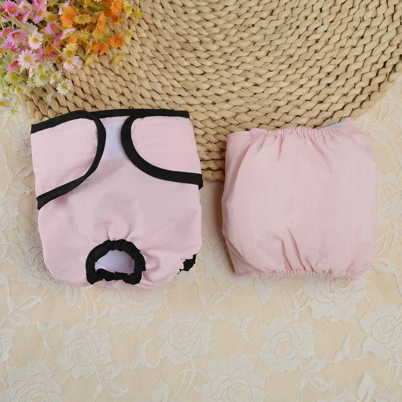 Reusable Sanitary Panties Washable Small Dog Pet Diapers Female Dogs Large Physiological Pants Shorts Male Cats Pet Menstruation Wang Shan Meow Pet Dog Cat Supplies Store