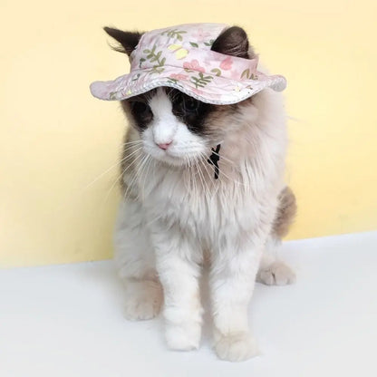 High-quality Adjustable Pet Sun Hat Cat Dog Breathable Dog Sunshade Hats Outdoor Travel Pet Fisherman Hat - My Pet Store