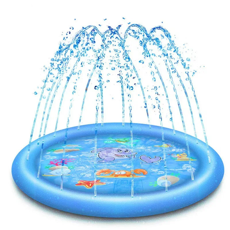 150/170cm Summer Pet Swimming Pool Inflatable Water Sprinkler Pad Play Cooling Mat Outdoor Interactive Fountain Toy for Dogs Gempet Store