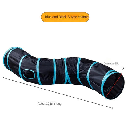 Cat Tunnel Foldable  Pet Supplies Cat S T Y Pass Play Tunnel Cat Toy Breathable Drill Barrel for Indoor loud paper Tina Home Life Store