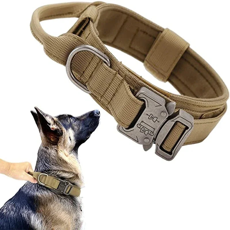Durable Tactical Dog Collar Leash Set Adjustable Military Pet Collar Leash Medium Large Dog German Shepherd Training Accessories Shop1103887912 Store
