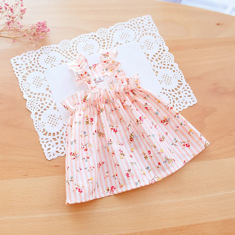 Summer Cotton Sphynx Cat Suspender Skirt Love Flower Pet Princess Dresses for Cats Gotas Katten Kedi Dog Dress mascotas Clothes XWangPet Store