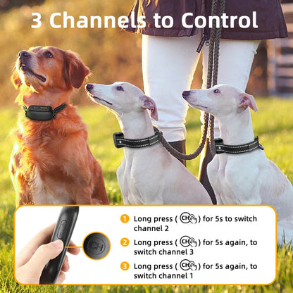 ROJECO Electric Dog Training Collar Digital Rechargeable Remote Control IPX7 Waterproof Vibrator Pet Dog Bark Stop Shock Collar ROJECO Pets Store