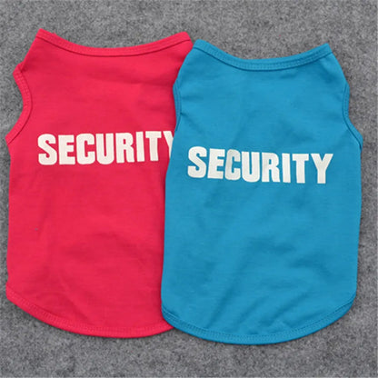 Security Clothing for Dogs Summer Pet Clothes Vest for Small Dogs Chihuahua Yorkshire Puppy Cats Low Price Pets T-shirt Costume TNINGPET Store