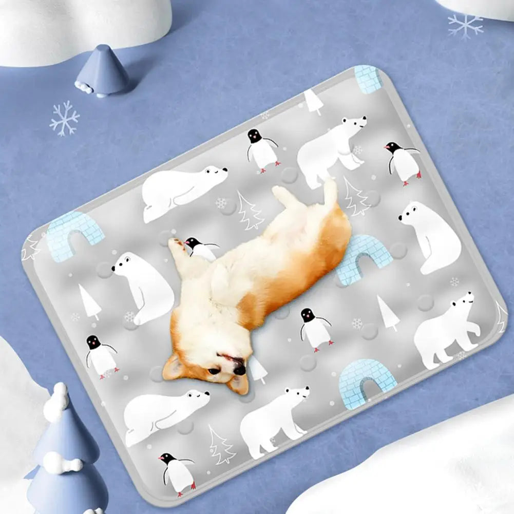 Summer Pet Cooling Pad Ice Crystal Gel Cool Down Cat To Dog Pet Grasp Bed Resistance Collapsible Rectangle Pad Accessories Love Life Home 2023 Store