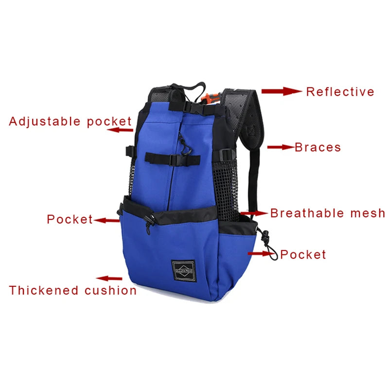 Strong Nylon Dog Carrier Backpack for Small Medium Dogs High Quality Breathable Cycling Backpack for Outdoor Travel Pet Supplies TNINGPET Store