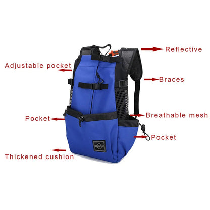Strong Nylon Dog Carrier Backpack for Small Medium Dogs High Quality Breathable Cycling Backpack for Outdoor Travel Pet Supplies TNINGPET Store