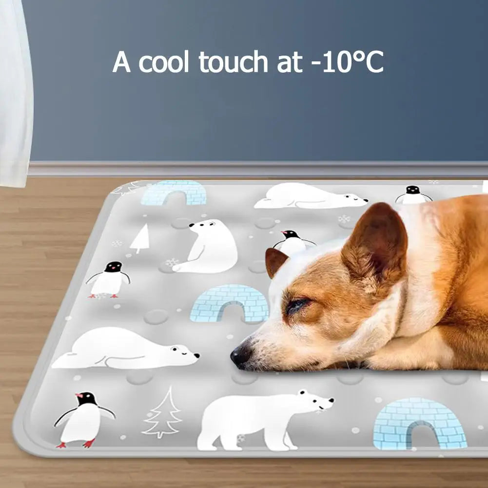 Summer Pet Cooling Pad Ice Crystal Gel Cool Down Cat To Dog Pet Grasp Bed Resistance Collapsible Rectangle Pad Accessories Love Life Home 2023 Store