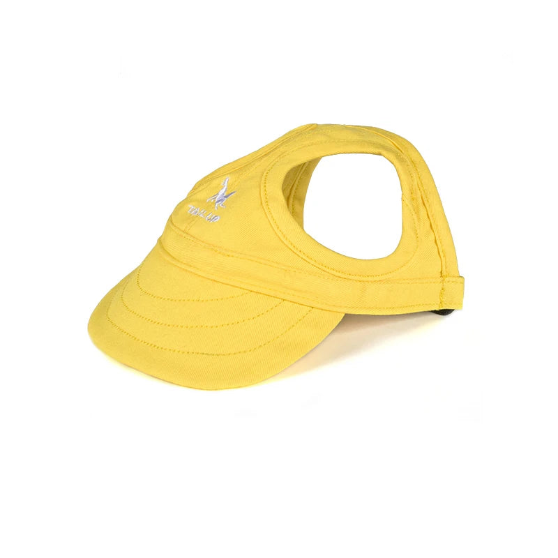 Adjustable Pet Dog Travel Cute Baseball Hat Sun Cap Visor Hat with Ear Holes Outdoor Sport Pet Supplies Xiao Hei Store