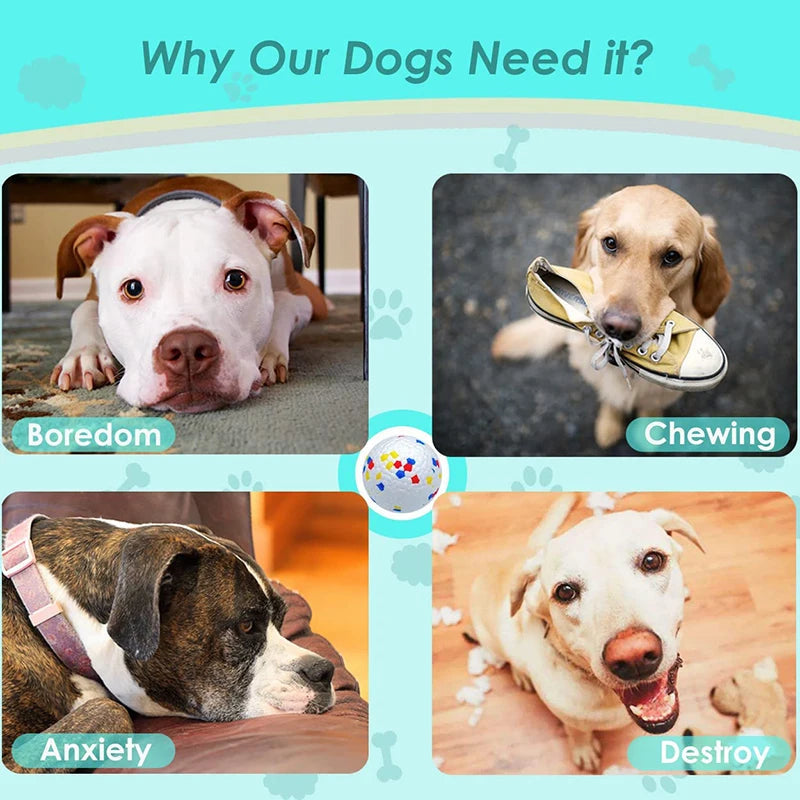 Bite Resistant Solid Dog Ball Toys for Small Large Dogs High Elasticity E-TPU Pet Chew Ball Toy Non Squeak Interactive Puppy Toy Bobit Store