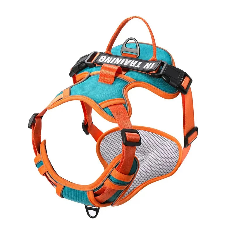 Nylon Adjustable Dog Harness Personalized Dog Harness Vest Reflective Breathable Pet Harness Leash For Small Medium Large Dogs - My Pet Store