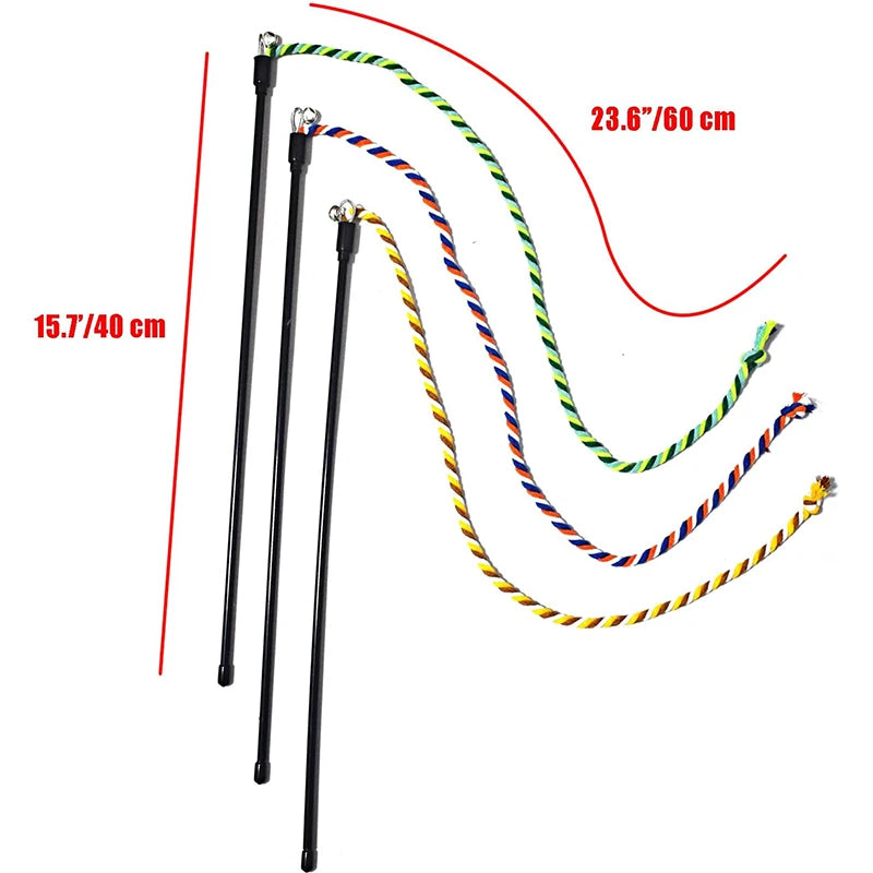 Cat Toy Interactive Teasing Rod with Rope for Cats to Chew and Chase Kitten Teaser Toy Pet Cats Wand Toys Stick Toy TAOZI Dropshipping Service Store